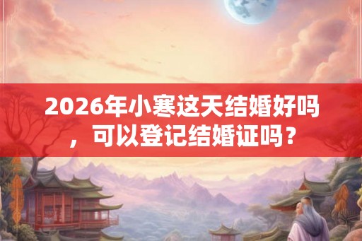 2026年小寒这天结婚好吗,可以登记结婚证吗? 2026年小寒这天结婚好吗,可以登记结婚证吗?