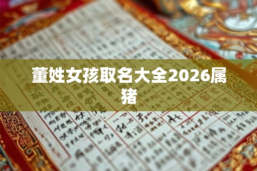 董姓女孩取名大全2026属猪