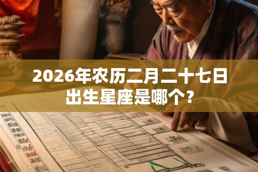 2026年农历二月二十七日出生星座是哪个？
