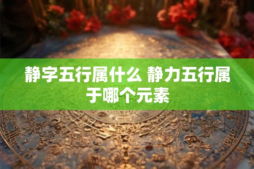 静字五行属什么 静力五行属于哪个元素