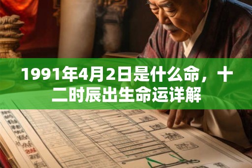 1991年4月2日是什么命，十二时辰出生命运详解