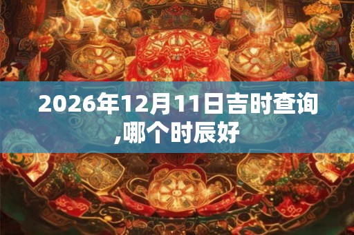 2026年12月11日吉时查询,哪个时辰好 2026年12月11日吉时查询,哪个时辰好