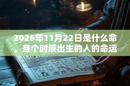 2026年11月22日是什么命，各个时辰出生的人的命运