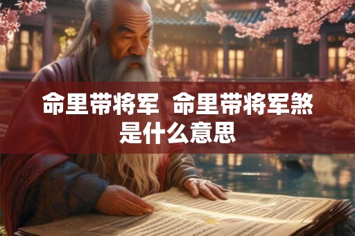 命里带将军  命里带将军煞是什么意思