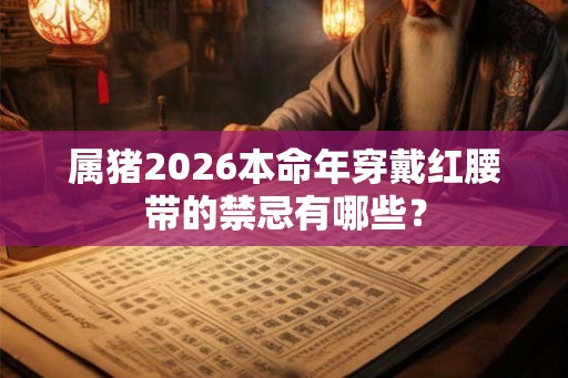 属猪2026本命年穿戴红腰带的禁忌有哪些？