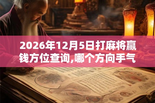 2026年12月5日打麻将赢钱方位查询,哪个方向手气佳 2026年12月5日打麻将赢钱方位查询,哪个方向手气佳