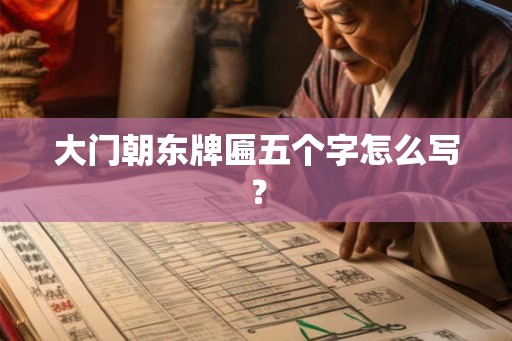 大门朝东牌匾五个字怎么写？
