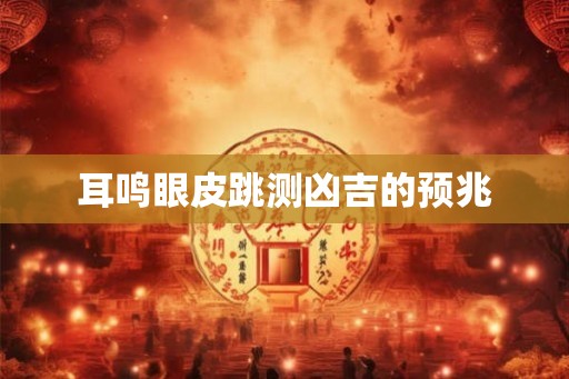 耳鸣眼皮跳测凶吉的预兆