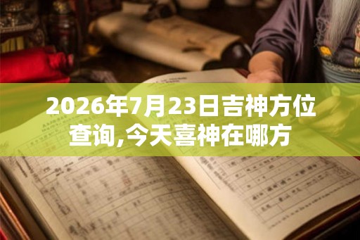 2026年7月23日吉神方位查询,今天喜神在哪方