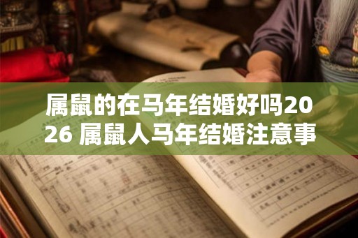 属鼠的在马年结婚好吗2026 属鼠人马年结婚注意事项