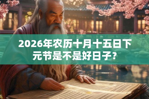 2026年农历十月十五日下元节是不是好日子？