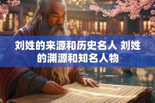 刘姓的来源和历史名人 刘姓的渊源和知名人物