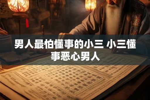 男人最怕懂事的小三 小三懂事恶心男人