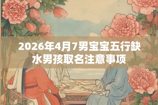 2026年4月7男宝宝五行缺水男孩取名注意事项