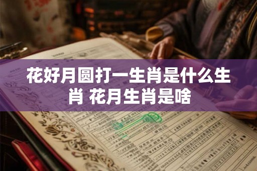 花好月圆打一生肖是什么生肖 花月生肖是啥