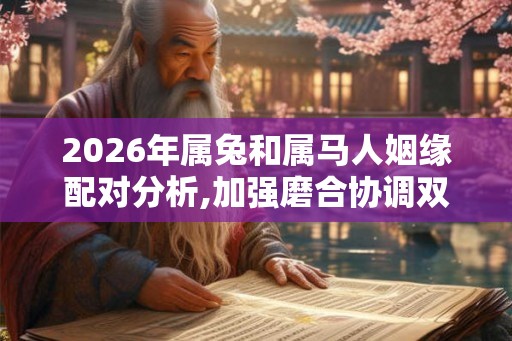 2026年属兔和属马人姻缘配对分析,加强磨合协调双方