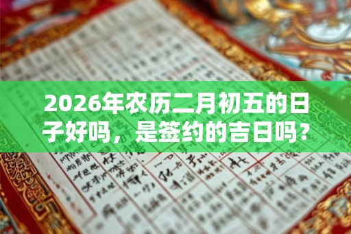 2026年农历二月初五的日子好吗，是签约的吉日吗？