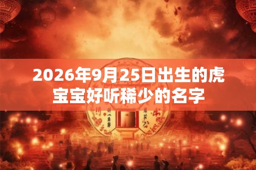 2026年9月25日出生的虎宝宝好听稀少的名字