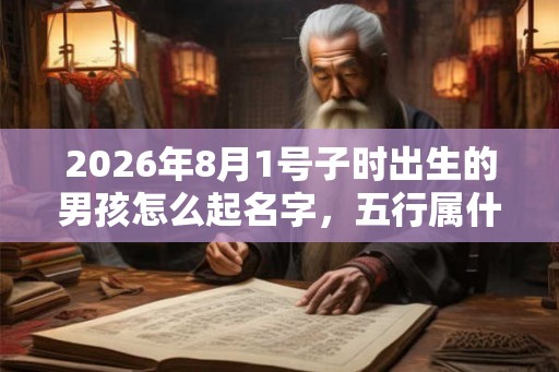 2026年8月1号子时出生的男孩怎么起名字，五行属什么？