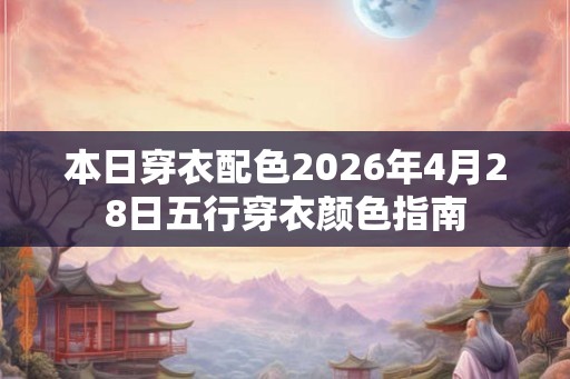 本日穿衣配色2026年4月28日五行穿衣颜色指南