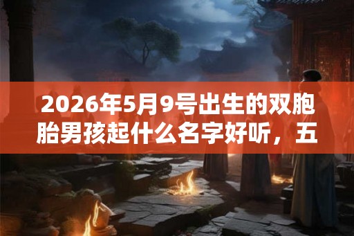 2026年5月9号出生的双胞胎男孩起什么名字好听，五行属什么