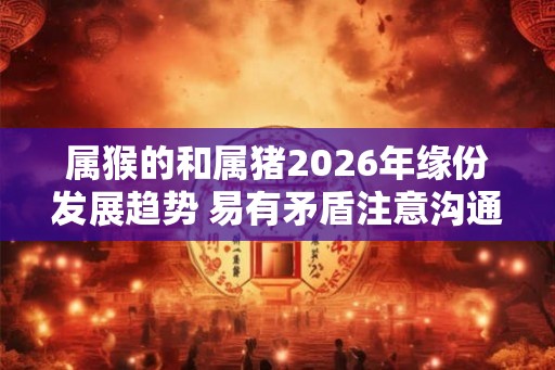 属猴的和属猪2026年缘份发展趋势 易有矛盾注意沟通 属猴的和属猪2026年缘份发展趋势 易有矛盾注意沟通