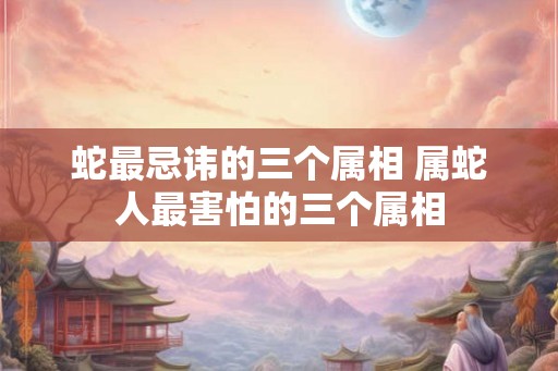 蛇最忌讳的三个属相 属蛇人最害怕的三个属相