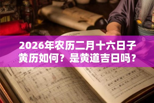 2026年农历二月十六日子黄历如何?是黄道吉日吗? 2026年农历二月十六日子黄历如何?是黄道吉日吗?