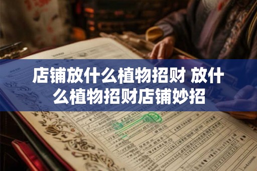 店铺放什么植物招财 放什么植物招财店铺妙招