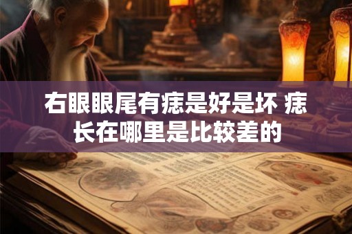 右眼眼尾有痣是好是坏 痣长在哪里是比较差的
