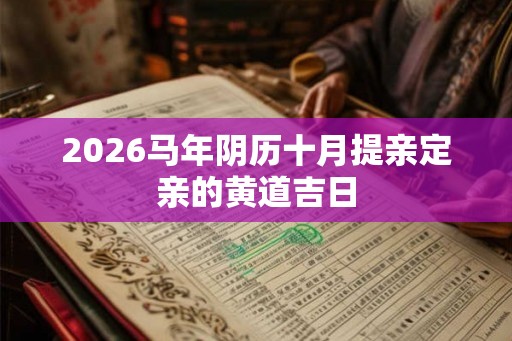 2026马年阴历十月提亲定亲的黄道吉日
