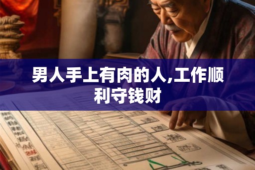 男人手上有肉的人,工作顺利守钱财