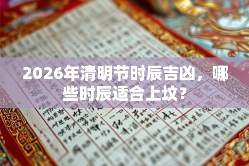 2026年清明节时辰吉凶，哪些时辰适合上坟？
