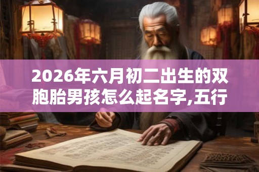 2026年六月初二出生的双胞胎男孩怎么起名字,五行属什么？