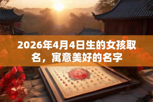 2026年4月4日生的女孩取名,寓意美好的名字 2026年4月4日生的女孩取名,寓意美好的名字