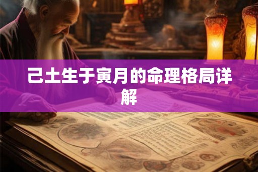 己土生于寅月的命理格局详解 己土生于寅月的命理格局详解