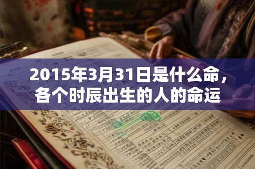 2015年3月31日是什么命，各个时辰出生的人的命运