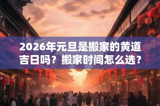 2026年元旦是搬家的黄道吉日吗？搬家时间怎么选？