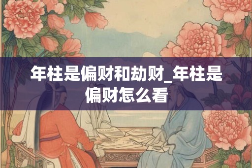 年柱是偏财和劫财_年柱是偏财怎么看