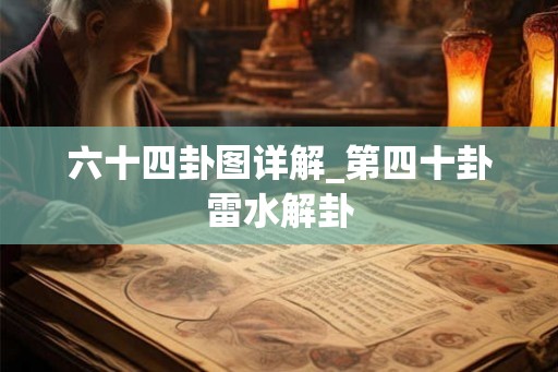 六十四卦图详解_第四十卦雷水解卦