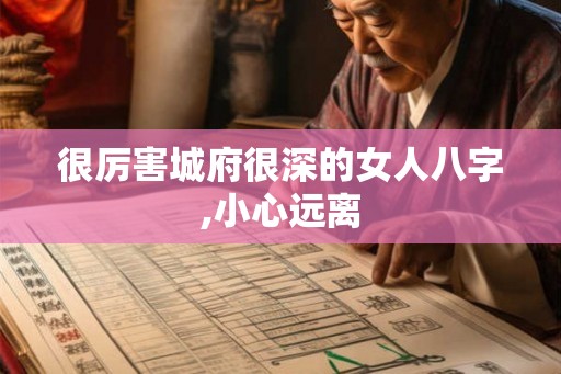 很厉害城府很深的女人八字,小心远离