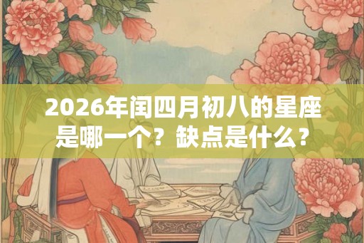 2026年闰四月初八的星座是哪一个？缺点是什么？