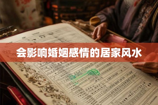 会影响婚姻感情的居家风水