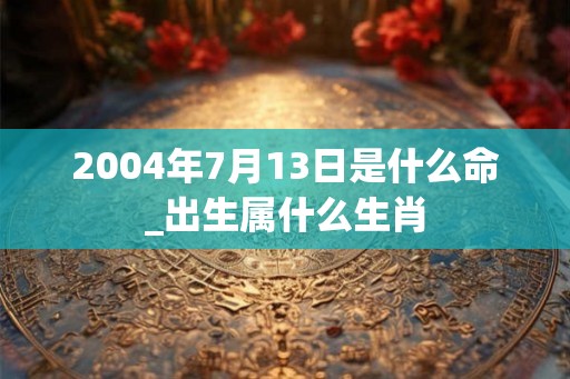2004年7月13日是什么命_出生属什么生肖