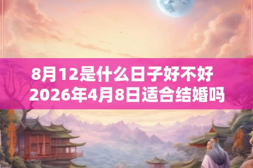 8月12是什么日子好不好 2026年4月8日适合结婚吗 8月12是什么日子好不好 2026年4月8日适合结婚吗