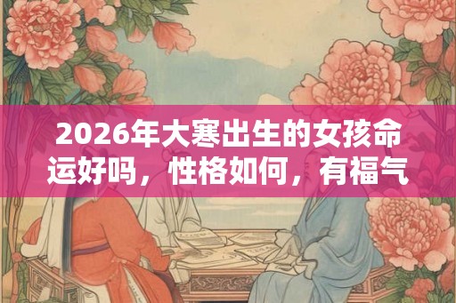2026年大寒出生的女孩命运好吗，性格如何，有福气吗？