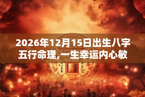 2026年12月15日出生八字五行命理,一生幸运内心敏感