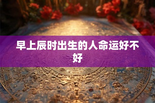 早上辰时出生的人命运好不好