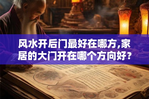 风水开后门最好在哪方,家居的大门开在哪个方向好？