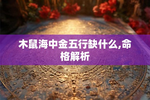 木鼠海中金五行缺什么,命格解析